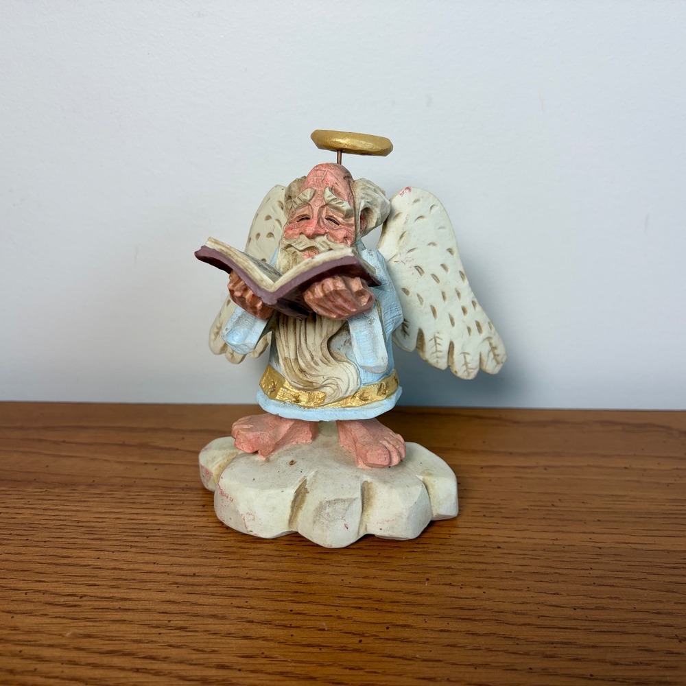 David Frykman The Oldest Angel Figurine 1995 DF3111 Singing Music Folk Art